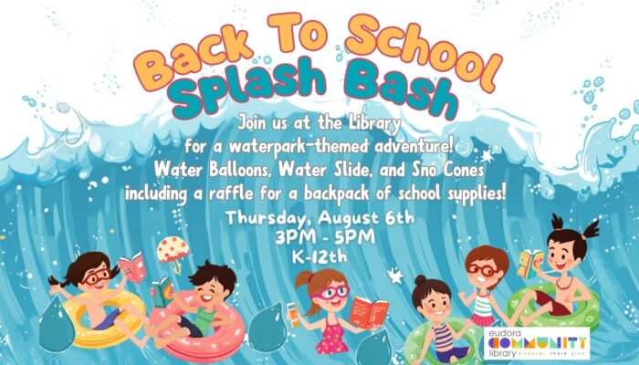 Ocean waves with children, Back to School Splash Bash - Water Balloons, Water Slide, and Sno Cones! Including a raffle for a backpack of school supplies, August 6th - 3PM - 5PM - K-12th